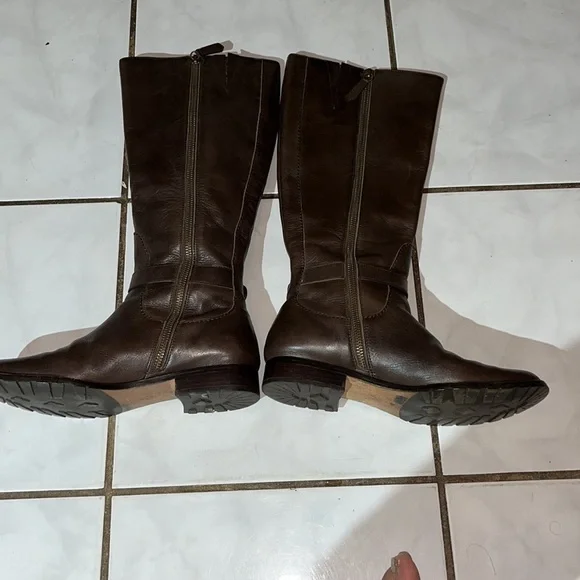 Cole Haan Women's Riding Boot Knee High Brown Leather Comfy - Picture 9 of 14